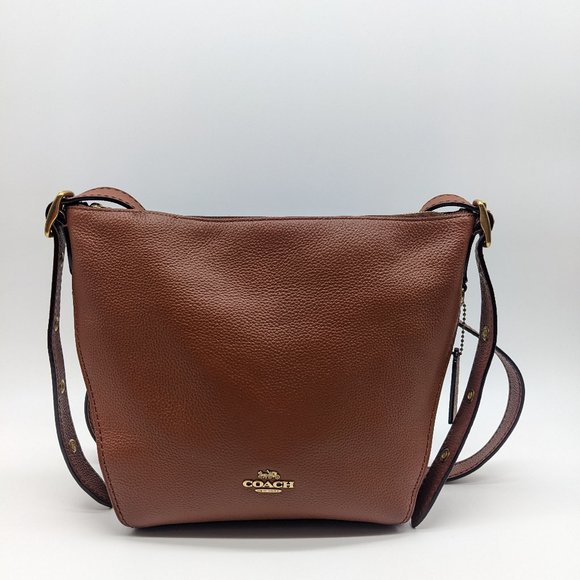 Coach Bags Coach Dufflette Pebbled Leather Shoulder Crossbody Bag Brown Poshmark